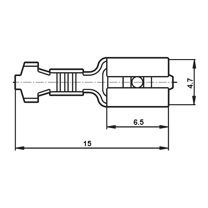 KONEKTOR ŻEŃSKI KSG-4.7/1.0*P100